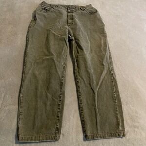 Vintage 90s Lee Original Jeans Womens 18M Olive Green Relaxed Fit Straight Leg